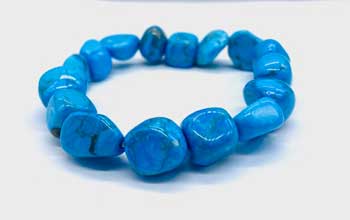 Turquoise (Dyed Howlite) Nugget Bracelet