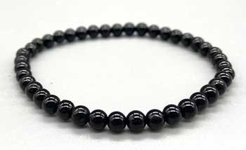 Black Tourmaline Stretch Bracelet 4mm