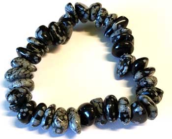 Snowflake Obsidian Gemstone Bracelet