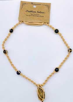 Problem Solver Necklace - Tiger Eye & Black Agate