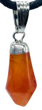 Carnelian Diamond Pendant