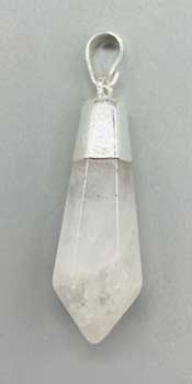 Quartz Diamond-Shaped Pendant
