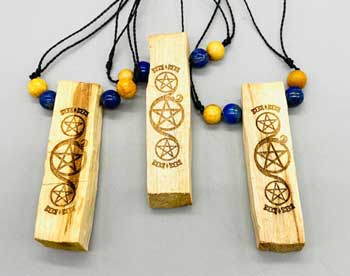 Pentagram Palo Santo With Lapis (Set Of 3)