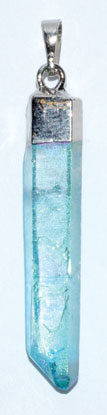 2" Aqua Aura Quartz Pendant (Set Of 3)