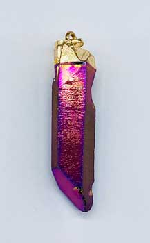 Rainbow Quartz Pendant 2"