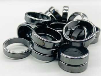 Flat Hematite Rings (Set Of 50)