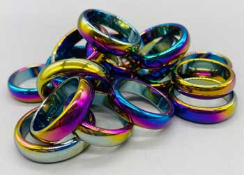 Rainbow Hematite Rings (Set Of 50)