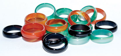 Rounded Agate Rings 6mm (Set of 100)