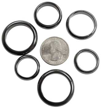 Rounded Magnetic Hematite Rings 6mm (Set Of 35-50)