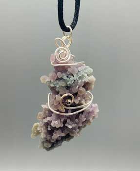 Grape Agate Wire Wrapped Pendant