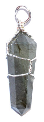 Labradorite Wire Wrapped Point Pendant (Set Of 5)