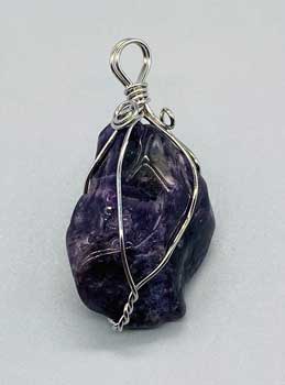 Amethyst Wire Wrapped Pendant