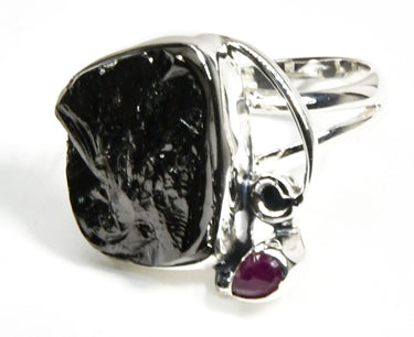 Ruby Shungite Ring Size 7