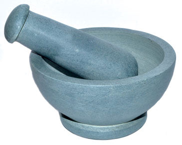 Grey Mortar And Pestle Set 4 1/2"