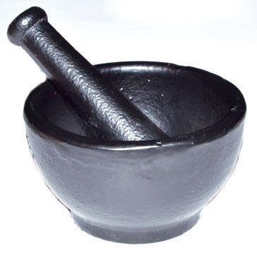 Cast Iron Mortar And Pestle Set 2 3/4"