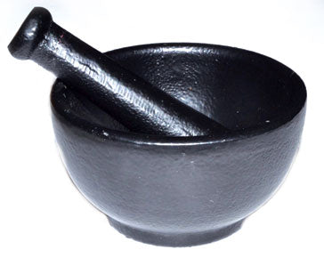 Cast Iron Mortar And Pestle Set 3 1/2"