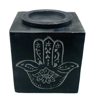 Square Fatima Hand Soapstone Oil Diffuser 3"