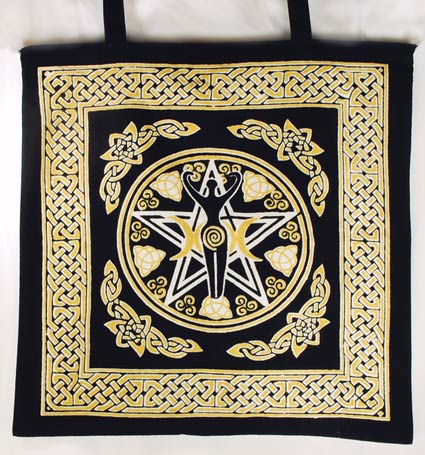 Pentagram Goddess Tote Bag 18" x 18"