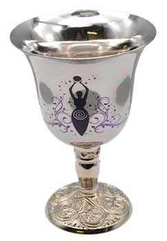 Goddess Of Earth Chalice Stainless Steel 4 3/4"