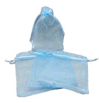 Sea Blue Organza Bag 100 Pack 4" X 6"