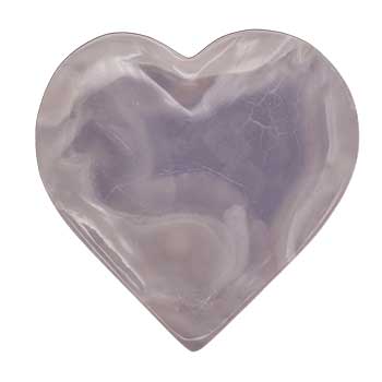 Pink Calcite Heart Plate 4"