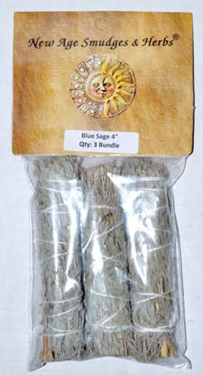 Blue Sage Smudge Stick 3 pack 4"