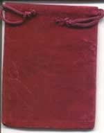 Burgundy Velveteen Bag 2" x 2 1/2"