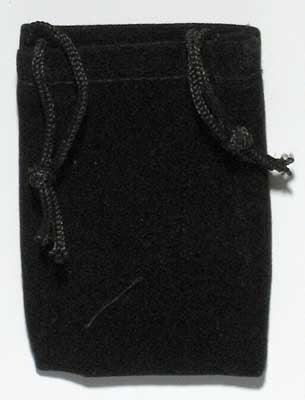 Black Velveteen Bag 2" x 2 1/2"