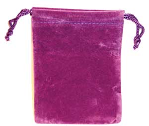 Purple Velveteen Bag 3" x 4"