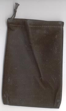 Black Velveteen Drawstring Bag 4" x 5 1/2"