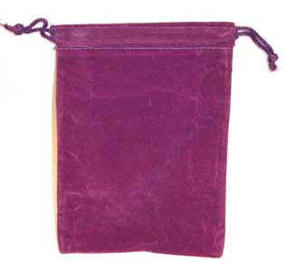 Purple Velveteen Drawstring Bag 4" x 5 1/2"