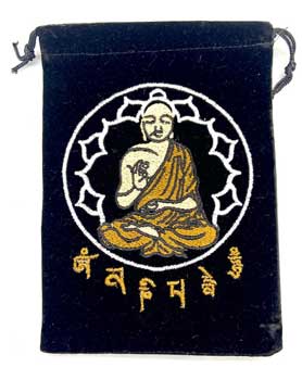 Buddha Black Velveteen Bag 5"x 7" (Set Of 10)