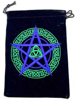 Pentagram Black Velveteen Bag 5"x 7" (Set Of 10)