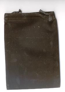 Black Velveteen Drawstring Bag 5" x 7"