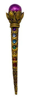 Ball & Chakra Stones Wand 8 1/2"